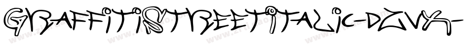 GraffitiStreetItalic-dzvX字体转换