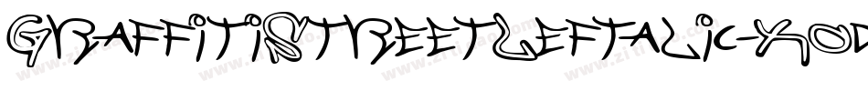 GraffitiStreetLeftalic-XOd9字体转换