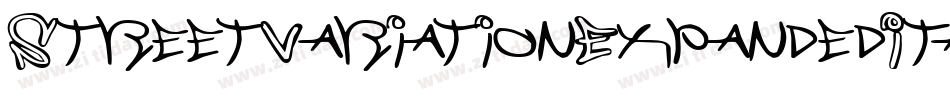 StreetVariationExpandedItalic-Bl8字体转换