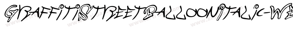 GraffitiStreetBalloonItalic-WE0n字体转换