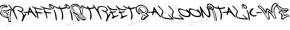 GraffitiStreetBalloonItalic-WE0n字体转换