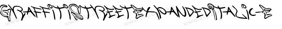 GraffitiStreetExpandedItalic-EM9W字体转换