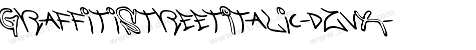 GraffitiStreetItalic-dzvX字体转换