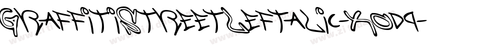 GraffitiStreetLeftalic-XOd9字体转换
