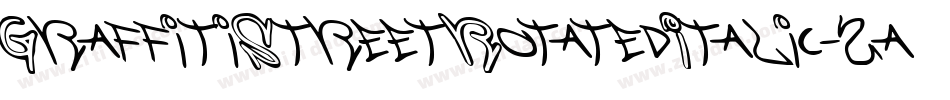 GraffitiStreetRotatedItalic-2a3K字体转换