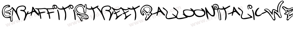 GraffitiStreetBalloonItalic-WE0n字体转换
