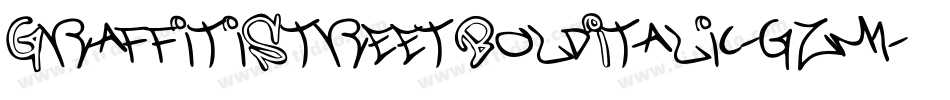 GraffitiStreetBoldItalic-gzm1字体转换