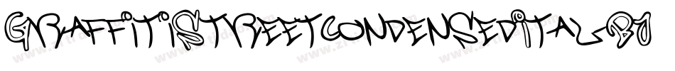 GraffitiStreetCondensedItal-BJ5d字体转换