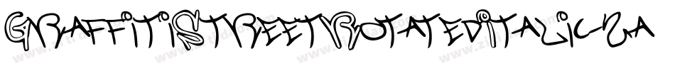 GraffitiStreetRotatedItalic-2a3K字体转换
