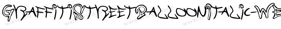GraffitiStreetBalloonItalic-WE0n字体转换