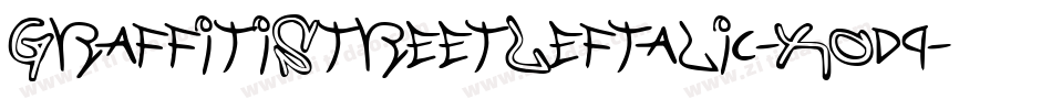 GraffitiStreetLeftalic-XOd9字体转换