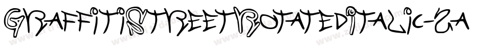GraffitiStreetRotatedItalic-2a3K字体转换