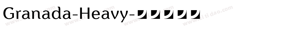 Granada-Heavy字体转换