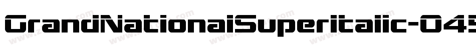 GrandNationalSuperItalic-O453字体转换