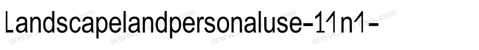 Landscapelandpersonaluse-14n4字体转换