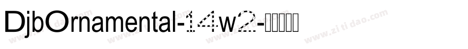 DjbOrnamental-14w2字体转换