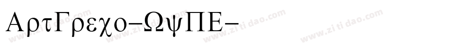 ArtGreco-WyPE字体转换