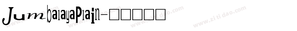 JumbalayaPlain字体转换