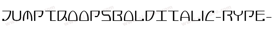 JumptroopsBoldItalic-RYpe字体转换