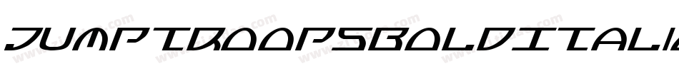 JumptroopsBoldItalic-RYpe字体转换