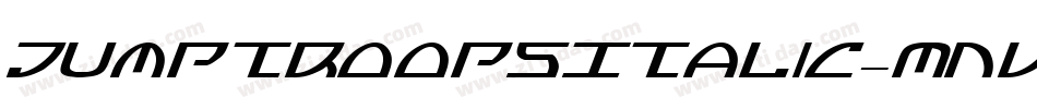 JumptroopsItalic-MnVv字体转换