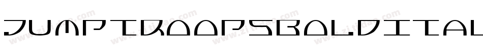 JumptroopsBoldItalic-RYpe字体转换