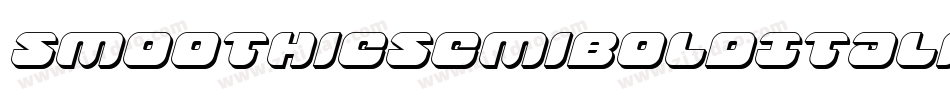 SmoothieSemiboldItalic-Bn98字体转换