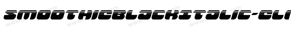 SmoothieBlackItalic-ElR4字体转换