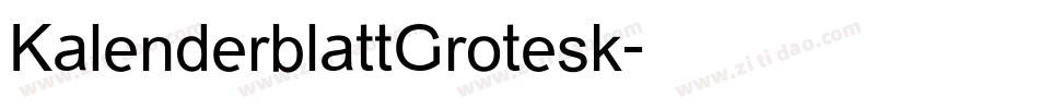 KalenderblattGrotesk字体转换