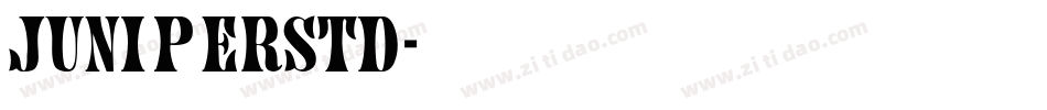 JuniperStd字体转换