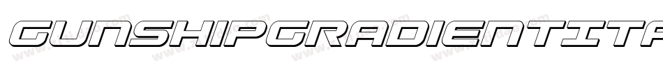 GunshipGradientItalicItalic-MPpP字体转换