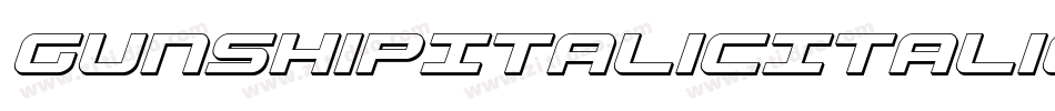 GunshipItalicItalic-LdE3字体转换