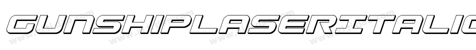 GunshipLaserItalicItalic-2a1o字体转换