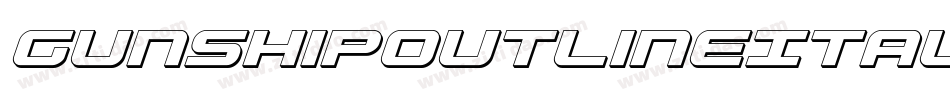 GunshipOutlineItalicOutlineItalic-gzBE字体转换