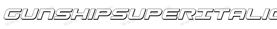 GunshipSuperItalicItalic-nzLO字体转换