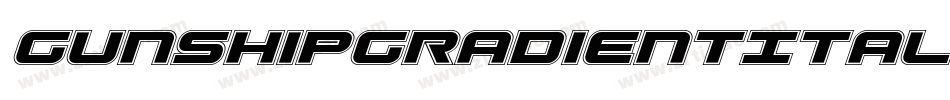 GunshipGradientItalicItalic-MPpP字体转换