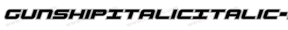 GunshipItalicItalic-LdE3字体转换