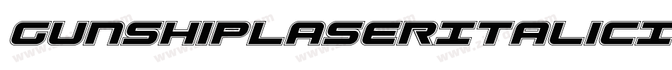 GunshipLaserItalicItalic-2a1o字体转换