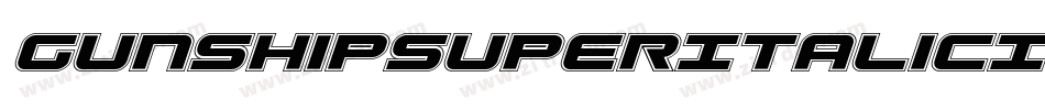 GunshipSuperItalicItalic-nzLO字体转换
