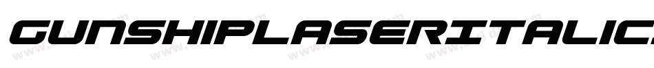 GunshipLaserItalicItalic-2a1o字体转换