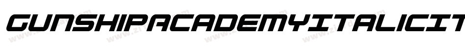 GunshipAcademyItalicItalic-vzvL字体转换