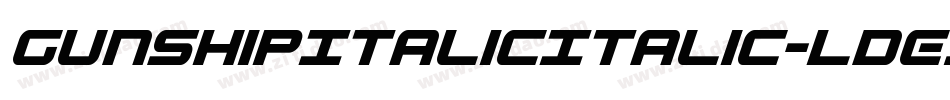 GunshipItalicItalic-LdE3字体转换