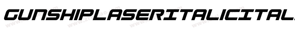 GunshipLaserItalicItalic-2a1o字体转换