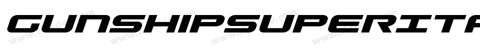 GunshipSuperItalicItalic-nzLO字体转换