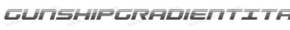 GunshipGradientItalicItalic-MPpP字体转换