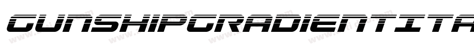GunshipGradientItalicItalic-MPpP字体转换