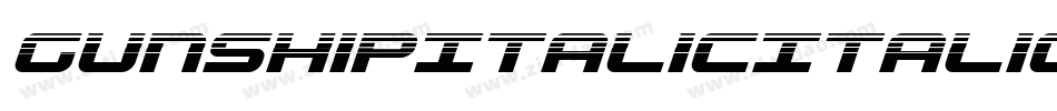 GunshipItalicItalic-LdE3字体转换