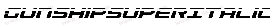 GunshipSuperItalicItalic-nzLO字体转换