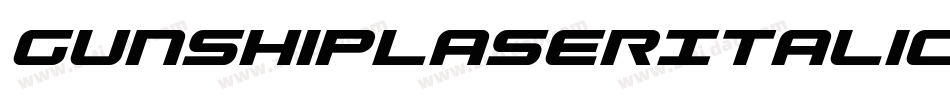 GunshipLaserItalicItalic-2a1o字体转换