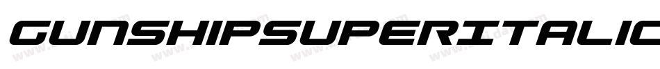 GunshipSuperItalicItalic-nzLO字体转换